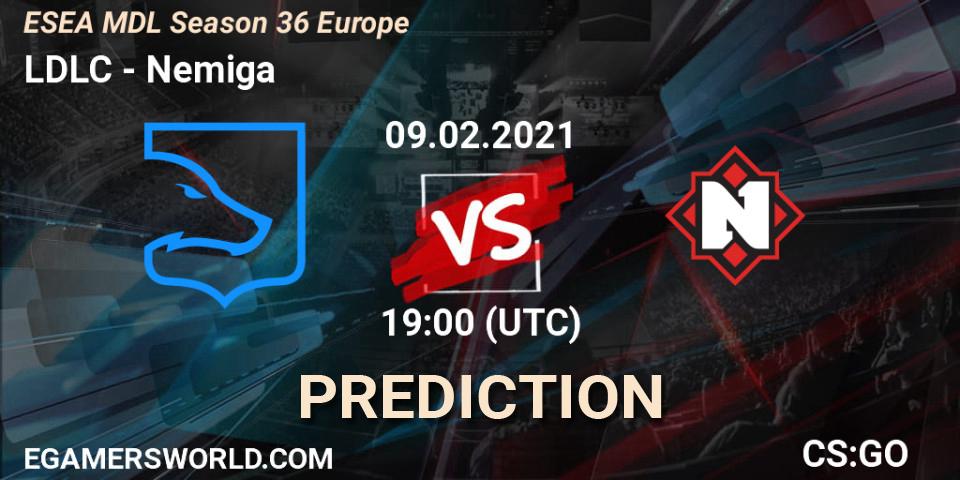 LDLC - Nemiga: ennuste. 09.02.2021 at 18:05, Counter-Strike (CS2), MDL ESEA Season 36: Europe - Premier division