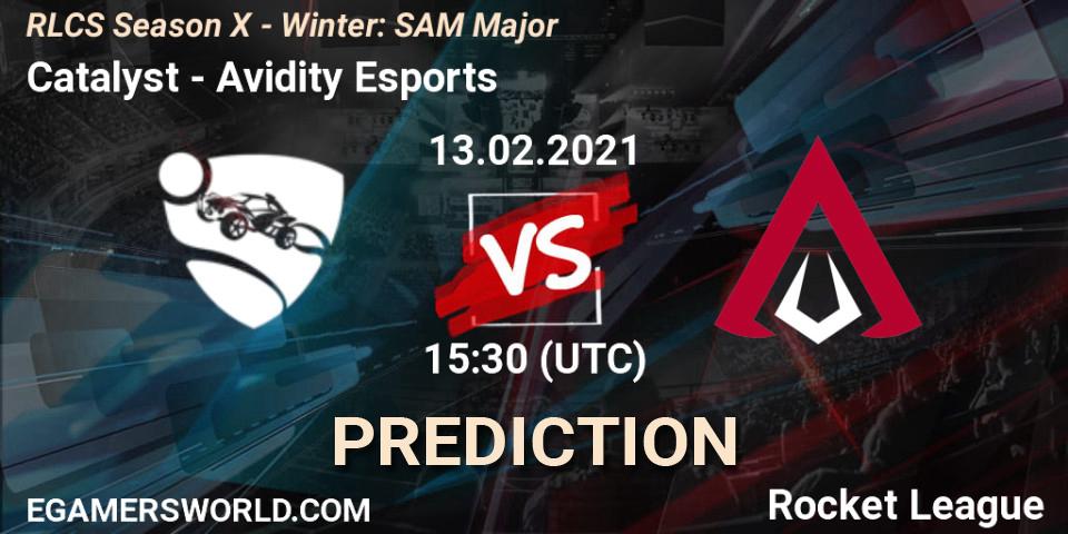 Catalyst - Avidity Esports: ennuste. 13.02.2021 at 15:30, Rocket League, RLCS Season X - Winter: SAM Major