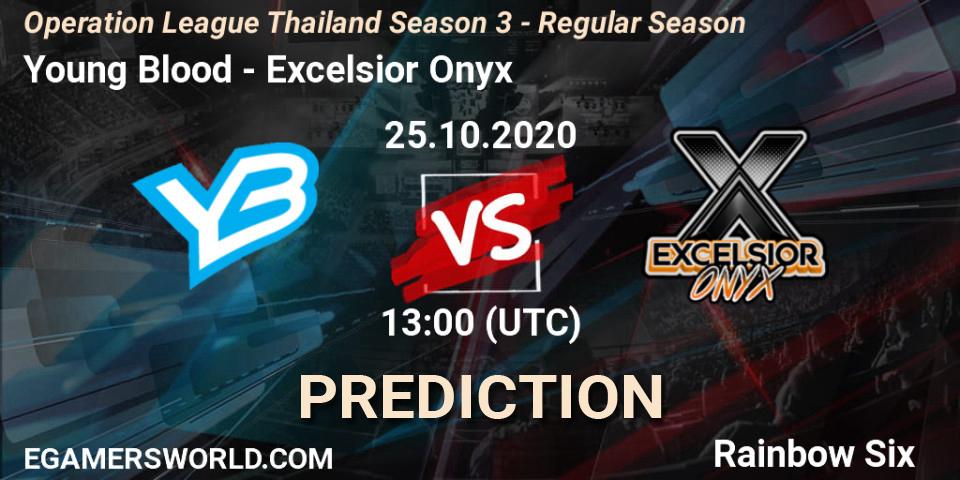 Young Blood - Excelsior Onyx: ennuste. 25.10.2020 at 13:00, Rainbow Six, Operation League Thailand Season 3 - Regular Season