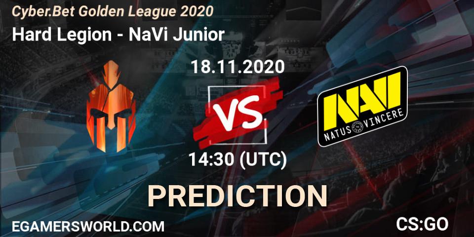 Hard Legion - NaVi Junior: ennuste. 18.11.2020 at 14:30, Counter-Strike (CS2), Cyber.Bet Golden League 2020