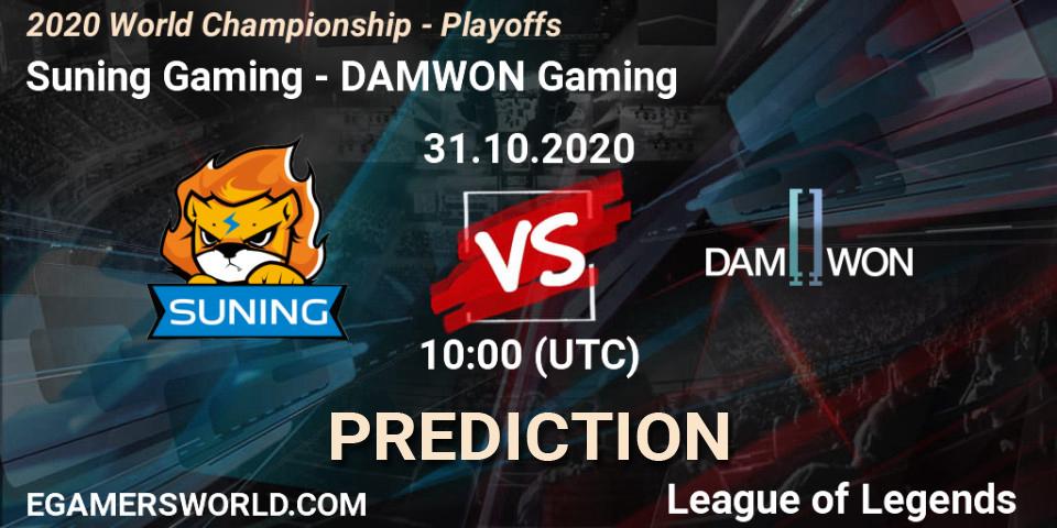 Suning Gaming - DAMWON Gaming: ennuste. 31.10.20, LoL, 2020 World Championship - Playoffs
