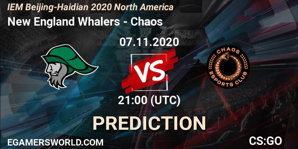 New England Whalers - Chaos: ennuste. 07.11.20, CS2 (CS:GO), IEM Beijing-Haidian 2020 North America