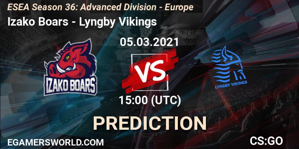 Izako Boars - Lyngby Vikings: ennuste. 05.03.2021 at 15:00, Counter-Strike (CS2), ESEA Season 36: Europe - Advanced Division