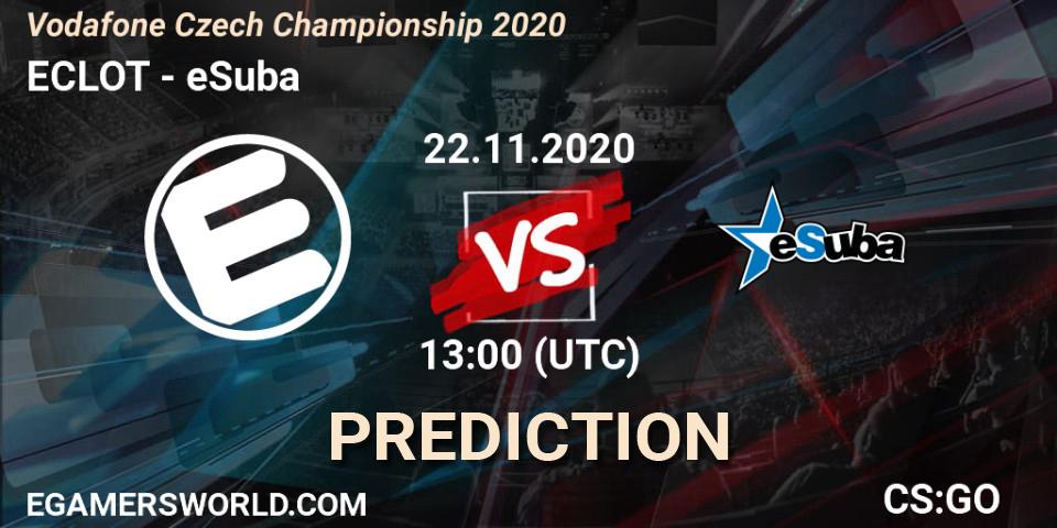 ECLOT - eSuba: ennuste. 22.11.2020 at 13:00, Counter-Strike (CS2), Vodafone Czech Championship 2020