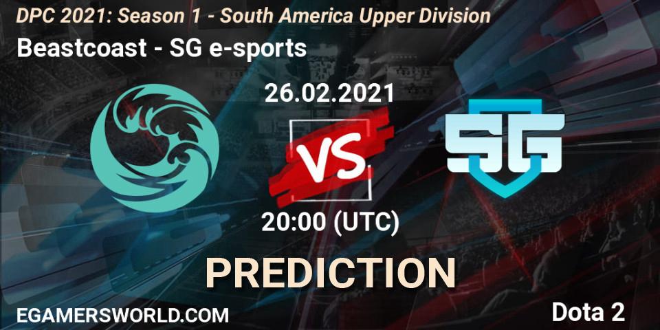 Beastcoast - SG e-sports: ennuste. 26.02.2021 at 20:02, Dota 2, DPC 2021: Season 1 - South America Upper Division