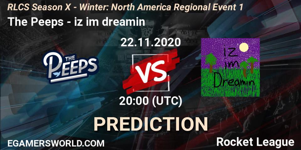 The Peeps - iz im dreamin: ennuste. 22.11.2020 at 20:00, Rocket League, RLCS Season X - Winter: North America Regional Event 1