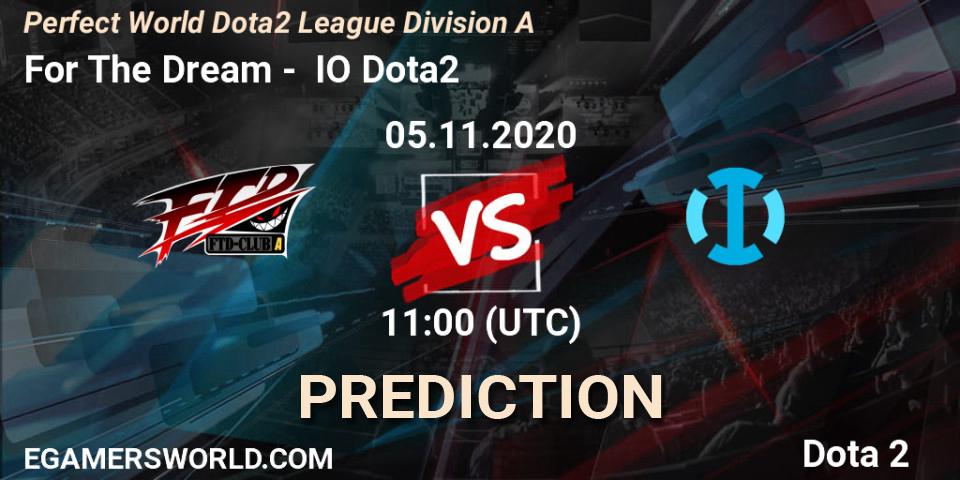 For The Dream - IO Dota2: ennuste. 05.11.20, Dota 2, Perfect World Dota2 League Division A