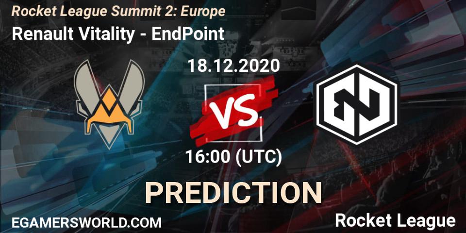 Renault Vitality - EndPoint: ennuste. 18.12.20, Rocket League, Rocket League Summit 2: Europe