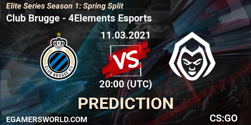 Club Brugge - 4Elements Esports: ennuste. 12.03.2021 at 20:00, Counter-Strike (CS2), Elite Series Season 1: Spring Split