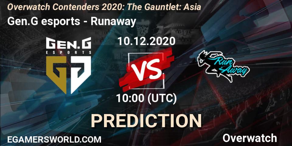 Gen.G esports - Runaway: ennuste. 10.12.20, Overwatch, Overwatch Contenders 2020: The Gauntlet: Asia