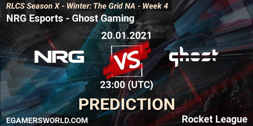 NRG Esports - Ghost Gaming: ennuste. 20.01.2021 at 23:00, Rocket League, RLCS Season X - Winter: The Grid NA - Week 4