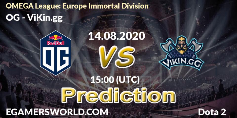 OG - ViKin.gg: ennuste. 14.08.2020 at 15:25, Dota 2, OMEGA League: Europe Immortal Division