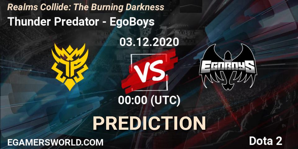 Thunder Predator - EgoBoys: ennuste. 02.12.20, Dota 2, Realms Collide: The Burning Darkness