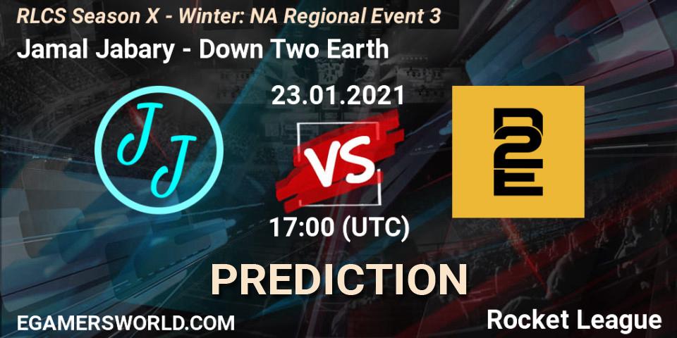 Jamal Jabary - Down Two Earth: ennuste. 23.01.2021 at 18:00, Rocket League, RLCS Season X - Winter: NA Regional Event 3