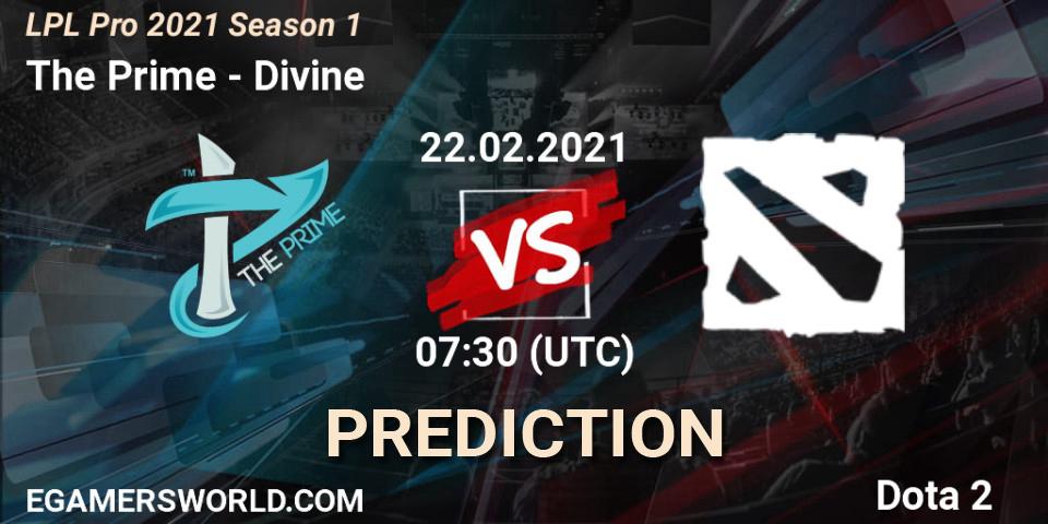 The Prime - Divine: ennuste. 22.02.2021 at 07:30, Dota 2, LPL Pro 2021 Season 1