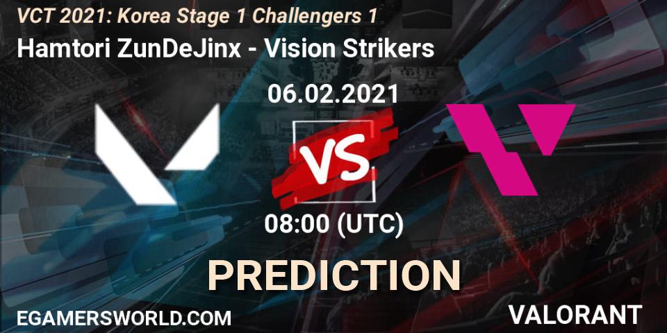 Hamtori ZunDeJinx - Vision Strikers: ennuste. 06.02.2021 at 10:00, VALORANT, VCT 2021: Korea Stage 1 Challengers 1