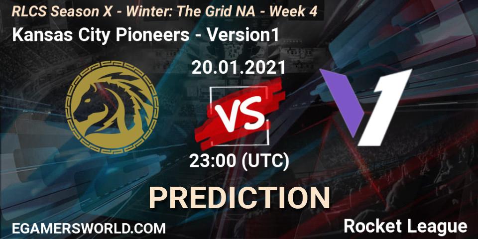 Kansas City Pioneers - Version1: ennuste. 20.01.2021 at 23:00, Rocket League, RLCS Season X - Winter: The Grid NA - Week 4