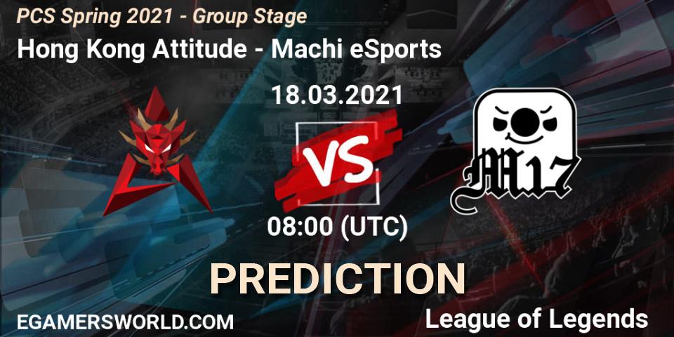 Hong Kong Attitude - Machi eSports: ennuste. 18.03.2021 at 08:00, LoL, PCS Spring 2021 - Group Stage