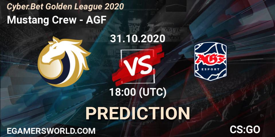 Mustang Crew - AGF: ennuste. 31.10.20, CS2 (CS:GO), Cyber.Bet Golden League 2020