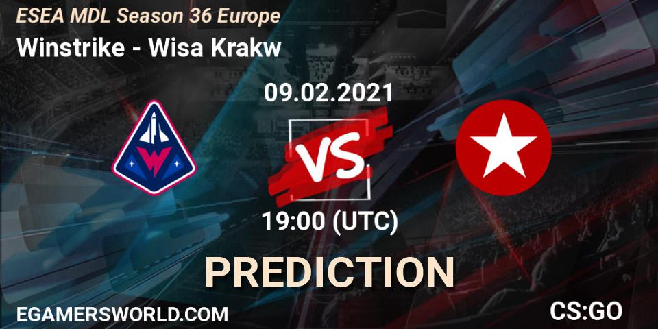 Winstrike - Wisła Kraków: ennuste. 09.02.2021 at 18:05, Counter-Strike (CS2), MDL ESEA Season 36: Europe - Premier division