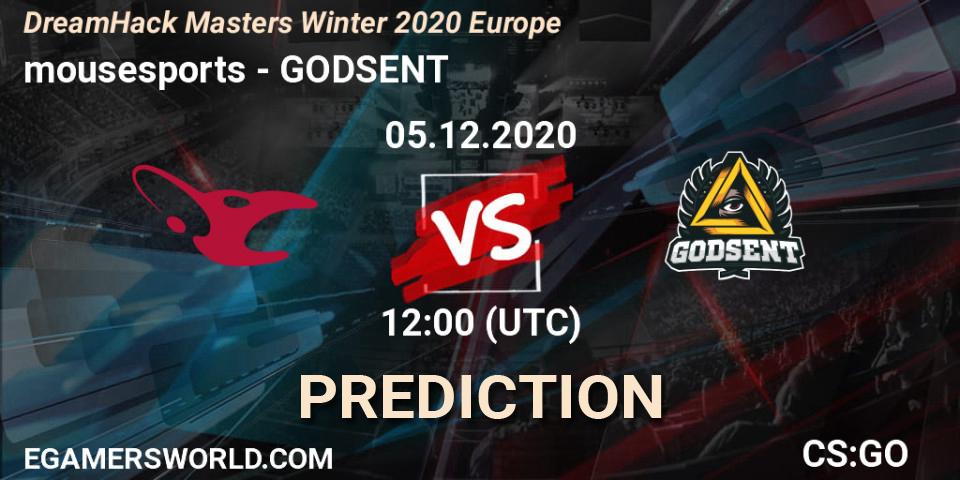 mousesports - GODSENT: ennuste. 05.12.20, CS2 (CS:GO), DreamHack Masters Winter 2020 Europe