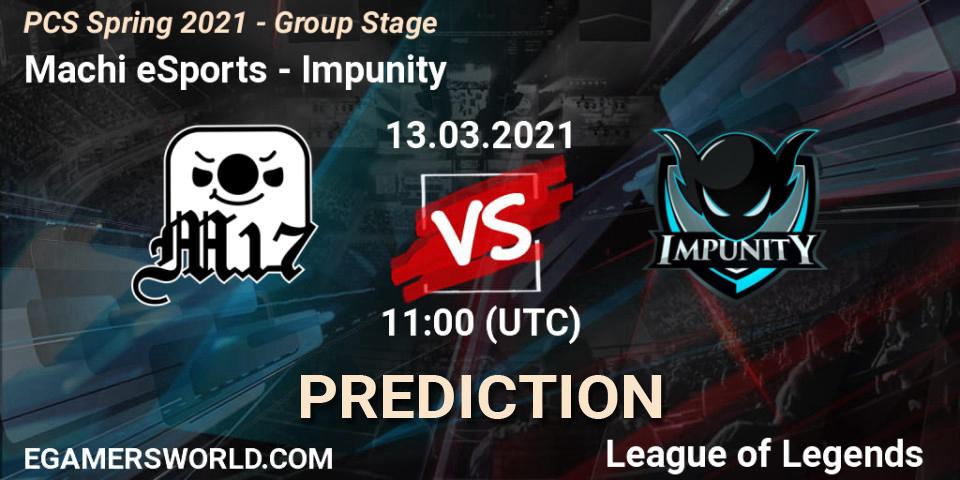 Machi eSports - Impunity: ennuste. 13.03.2021 at 11:00, LoL, PCS Spring 2021 - Group Stage