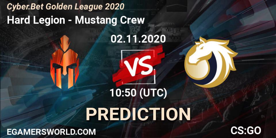 Hard Legion - Mustang Crew: ennuste. 02.11.20, CS2 (CS:GO), Cyber.Bet Golden League 2020