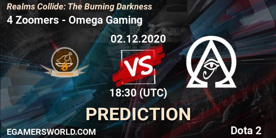 4 Zoomers - Omega Gaming: ennuste. 02.12.2020 at 20:09, Dota 2, Realms Collide: The Burning Darkness