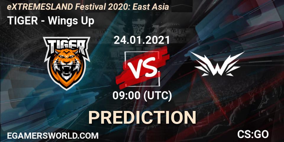 TIGER - Wings Up: ennuste. 24.01.2021 at 09:30, Counter-Strike (CS2), eXTREMESLAND Festival 2020: East Asia
