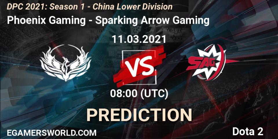 Phoenix Gaming - Sparking Arrow Gaming: ennuste. 11.03.2021 at 08:04, Dota 2, DPC 2021: Season 1 - China Lower Division
