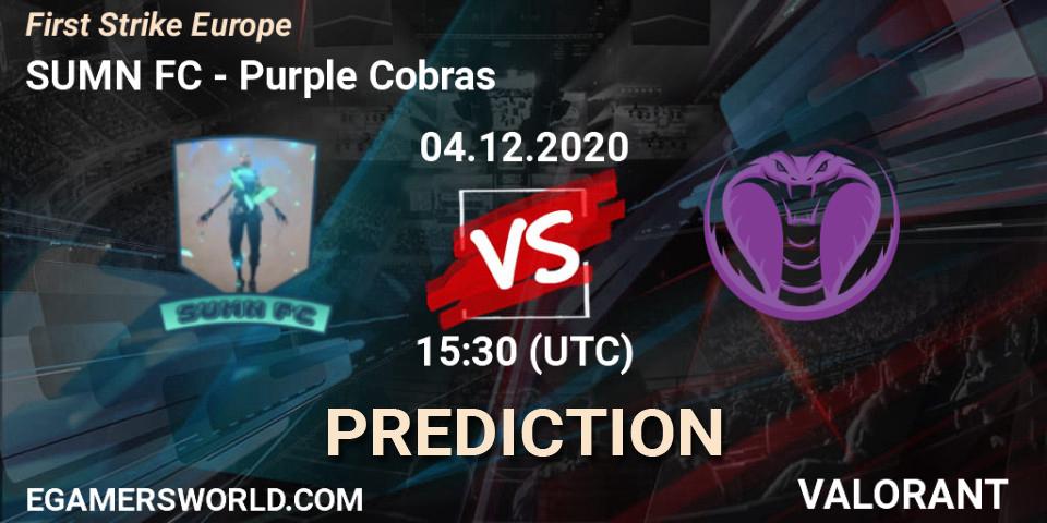 SUMN FC - Purple Cobras: ennuste. 04.12.20, VALORANT, First Strike Europe