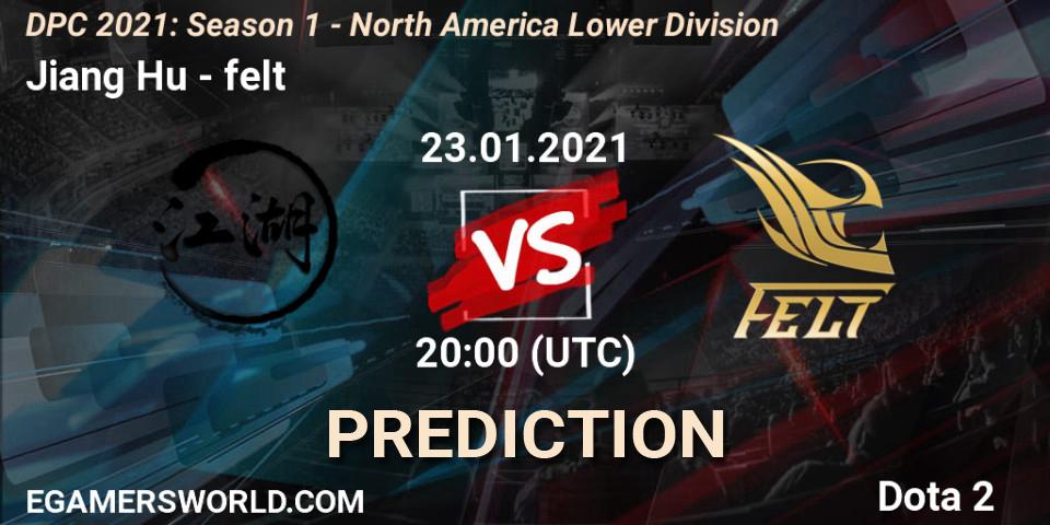 Jiang Hu - felt: ennuste. 23.01.2021 at 20:40, Dota 2, DPC 2021: Season 1 - North America Lower Division