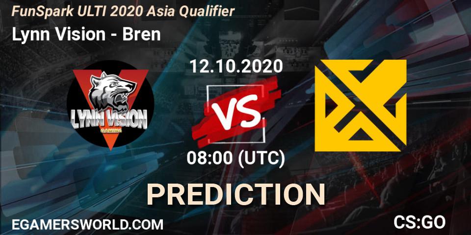 Lynn Vision - Bren: ennuste. 12.10.2020 at 06:00, Counter-Strike (CS2), FunSpark ULTI 2020 Asia Qualifier