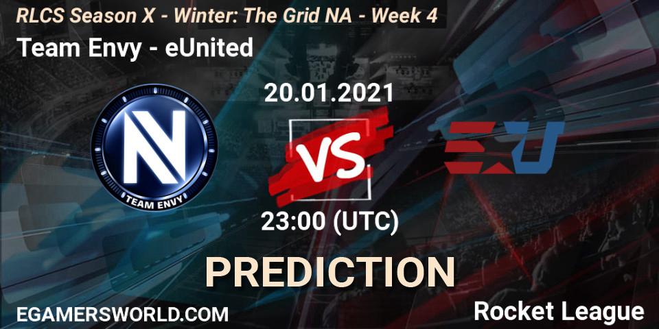 Team Envy - eUnited: ennuste. 20.01.2021 at 23:00, Rocket League, RLCS Season X - Winter: The Grid NA - Week 4