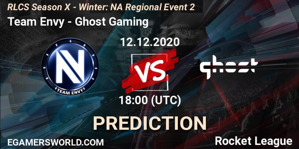 Team Envy - Ghost Gaming: ennuste. 12.12.2020 at 18:00, Rocket League, RLCS Season X - Winter: NA Regional Event 2