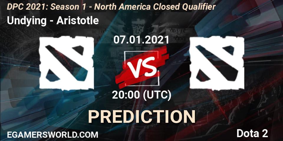 Undying - Aristotle: ennuste. 07.01.2021 at 20:29, Dota 2, DPC 2021: Season 1 - North America Closed Qualifier