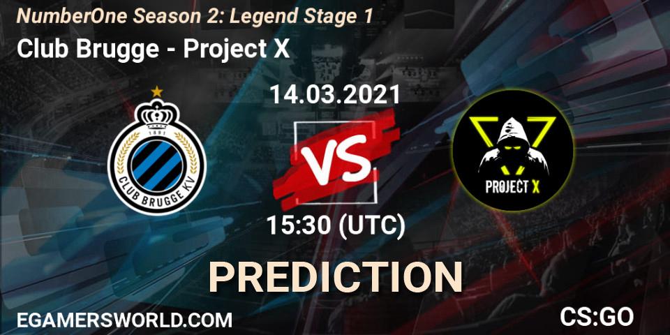 Club Brugge - Project X: ennuste. 14.03.2021 at 15:35, Counter-Strike (CS2), NumberOne Season 2: Legend Stage 1