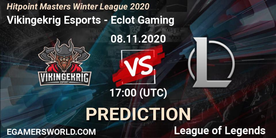 Vikingekrig Esports - Eclot Gaming: ennuste. 08.11.2020 at 16:45, LoL, Hitpoint Masters Winter League 2020