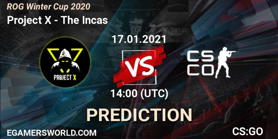 Project X - The Incas: ennuste. 17.01.2021 at 10:00, Counter-Strike (CS2), ROG Winter Cup 2020
