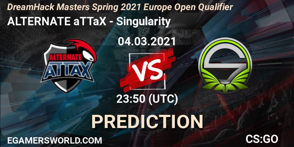 ALTERNATE aTTaX - Singularity: ennuste. 04.03.2021 at 23:50, Counter-Strike (CS2), DreamHack Masters Spring 2021 Europe Open Qualifier