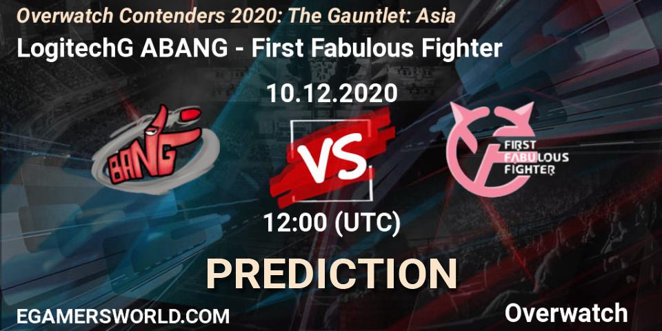 LogitechG ABANG - First Fabulous Fighter: ennuste. 10.12.2020 at 11:30, Overwatch, Overwatch Contenders 2020: The Gauntlet: Asia