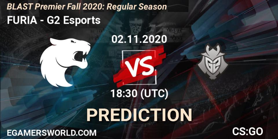 FURIA - G2 Esports: ennuste. 02.11.2020 at 21:30, Counter-Strike (CS2), BLAST Premier Fall 2020: Regular Season