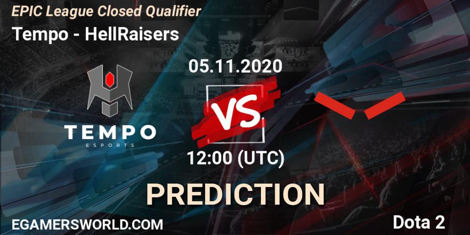 Tempo - HellRaisers: ennuste. 05.11.2020 at 11:18, Dota 2, EPIC League Closed Qualifier