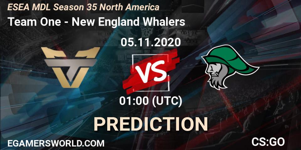 Team One - New England Whalers: ennuste. 05.11.2020 at 01:00, Counter-Strike (CS2), ESEA MDL Season 35 North America