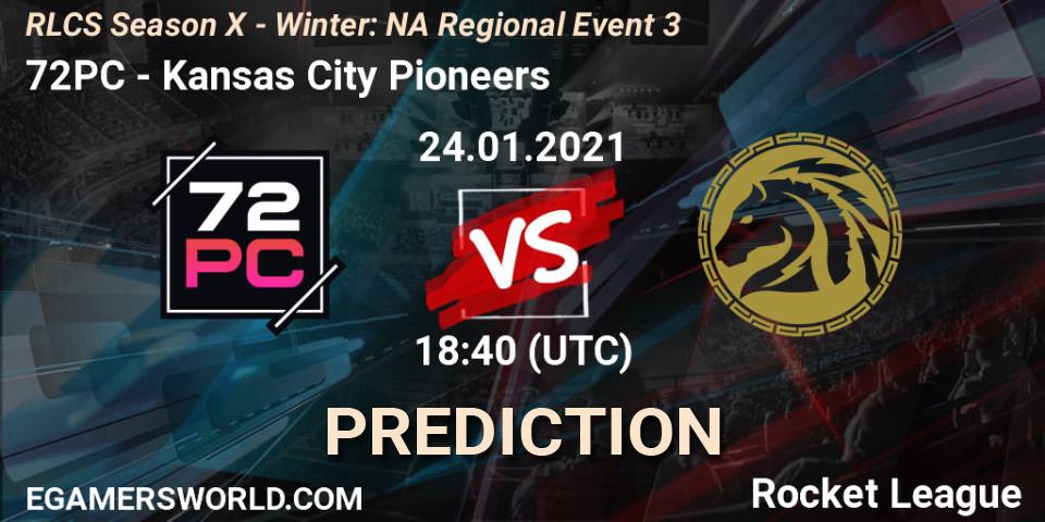 72PC - Kansas City Pioneers: ennuste. 24.01.2021 at 18:40, Rocket League, RLCS Season X - Winter: NA Regional Event 3