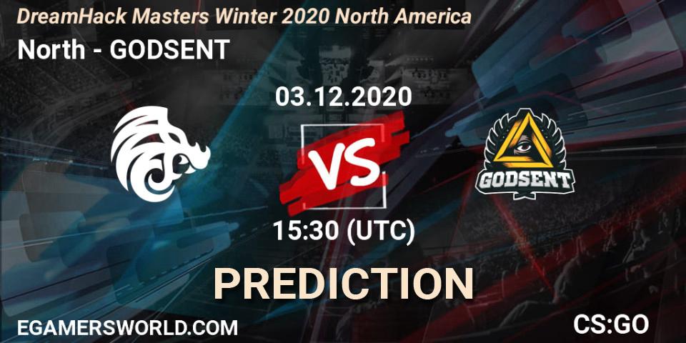 North - GODSENT: ennuste. 03.12.20, CS2 (CS:GO), DreamHack Masters Winter 2020 Europe