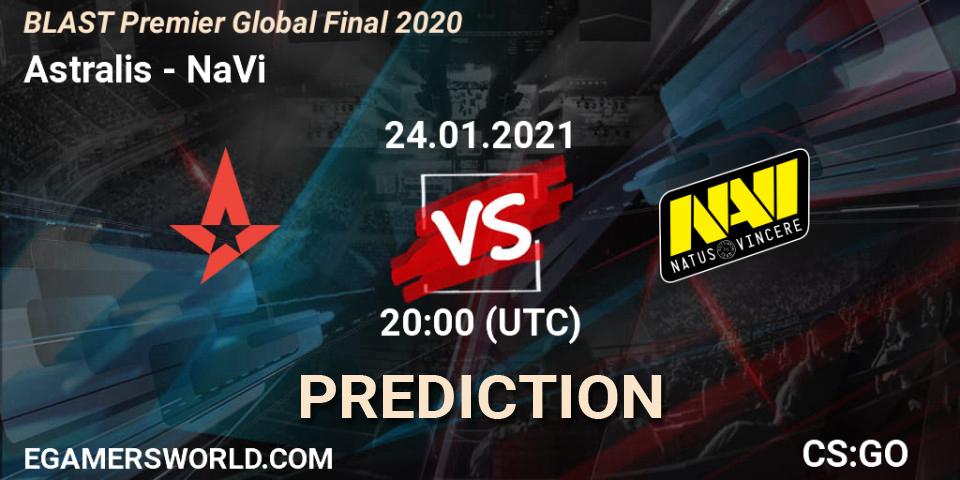 Astralis - NaVi: ennuste. 24.01.21, CS2 (CS:GO), BLAST Premier Global Final 2020