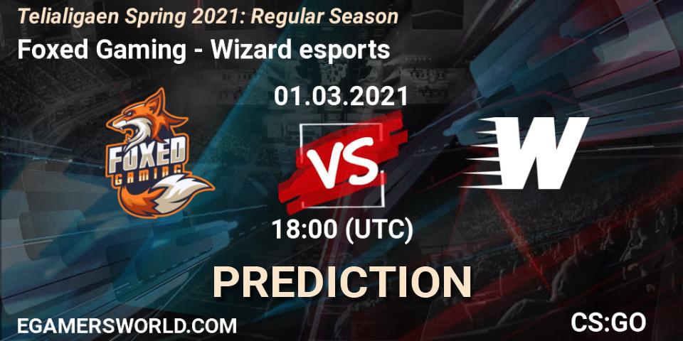 Foxed Gaming - Wizard esports: ennuste. 01.03.2021 at 18:00, Counter-Strike (CS2), Telialigaen Spring 2021: Regular Season