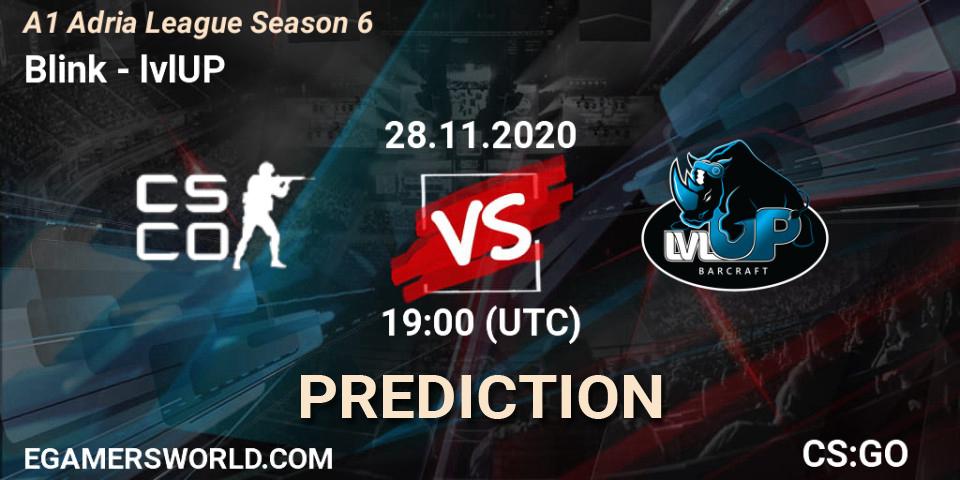 Blink - lvlUP: ennuste. 28.11.2020 at 17:45, Counter-Strike (CS2), A1 Adria League Season 6