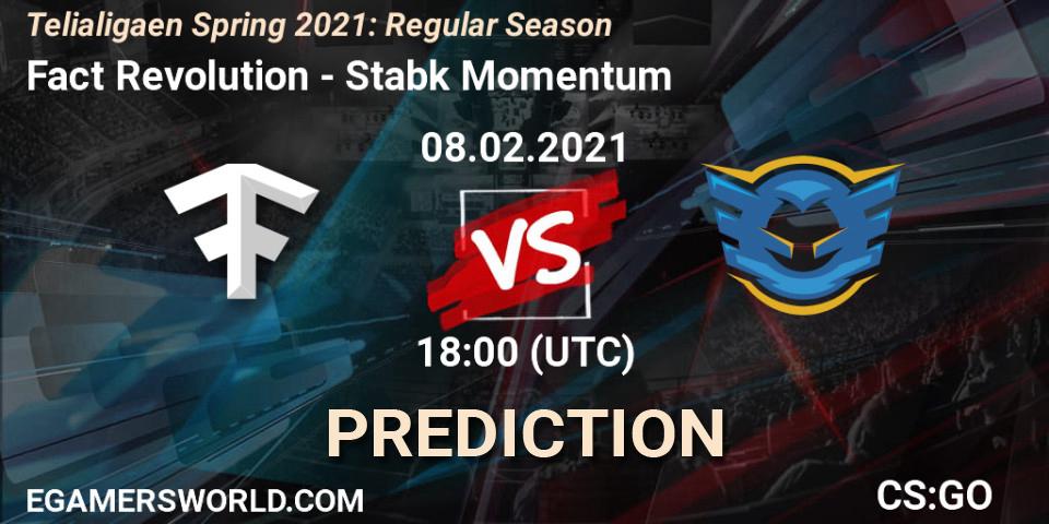 Fact Revolution - Stabæk Momentum: ennuste. 08.02.2021 at 18:00, Counter-Strike (CS2), Telialigaen Spring 2021: Regular Season